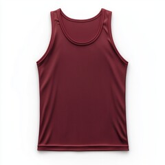 realistic high quality Maroon tank top mockup isolated