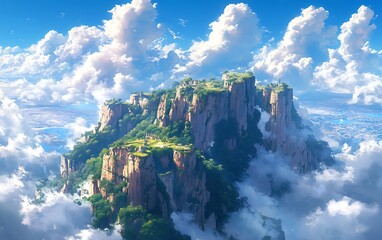 High Altitude Forest Vista Dramatic Sky