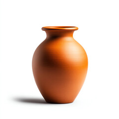 An elegant terracotta vase showcasing traditional craftsmanship, perfect for home decor or cultural representation.