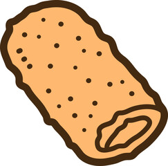 Rissole vector doodle illustration and graphic