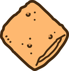 Martabak vector doodle illustration and graphic
