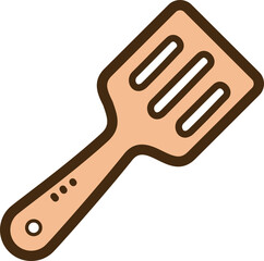 Slotted spatula vector doodle illustration and graphic