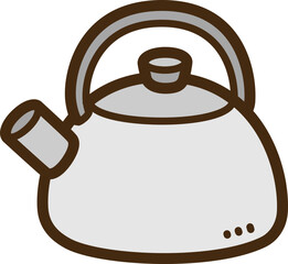 Kettle vector doodle illustration and graphic