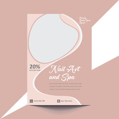 Elegant Spa Flyer Template with Soothing Colors and Wellness Icons for Relaxation, Beauty Services, and Health Retreat Promotions