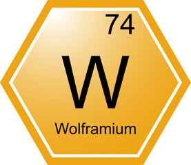 The icon of the chemical element W is Tungsten.