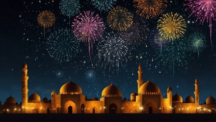 mosque at night