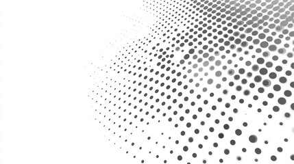Naklejka premium Abstract grayscale halftone dots pattern background.