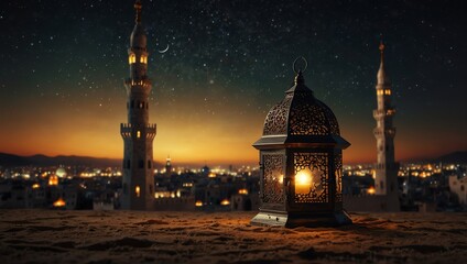 mosque at night