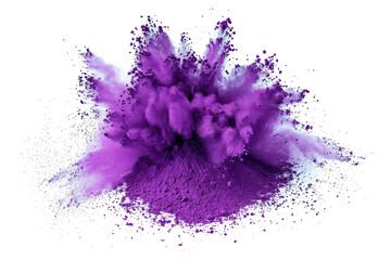 purple powder explosion creating a vibrant and dynamic abstract art piece