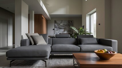 Fototapeta premium Modern living room with sofa