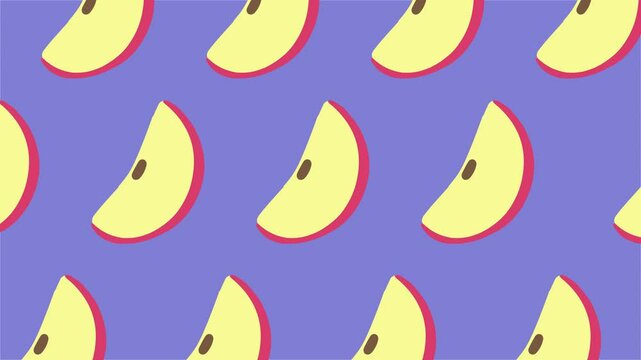 seamless pattern with slice apples