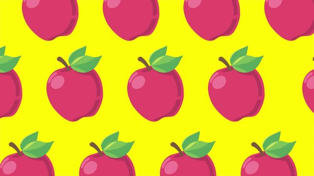 seamless pattern apple with red and yellow 