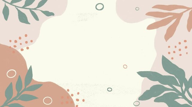 abstract frame background with flowers