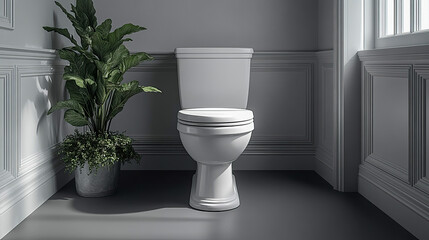 Ceramic WC with elongated bowl, cistern