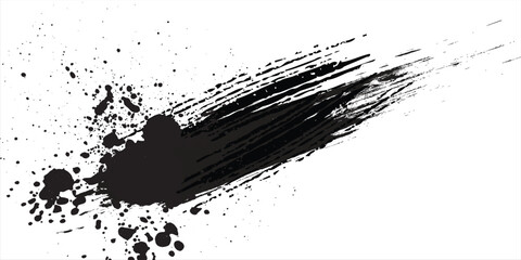 Brush hand drawn elements , flat Modern design isolated on white background