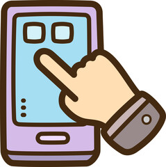 Application vector doodle illustration and graphic