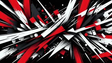 red, black and white background 