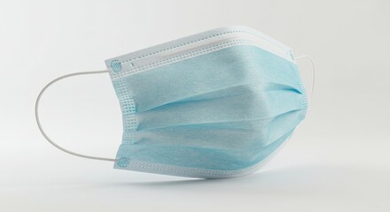 Disposable Face Mask with Pleated Folds and Elastic Ear Loops