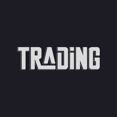 Professional Trading Typography Design Template Vector Illustration for Financial and Investment Markets