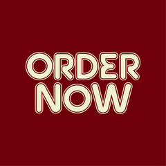 Order Now Typography Design Template Vector Illustration for Shopping, E-commerce, and Online Store Promotions