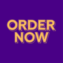 Order Now Typography Design Template Vector Illustration for Shopping, E-commerce, and Online Store Promotions