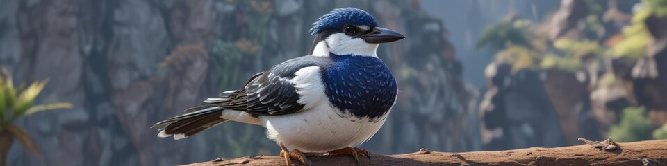 Fototapeta premium Bird with distinctive pouched bill and white patches, brown pelican characteristics, bird plumage, bird of prey