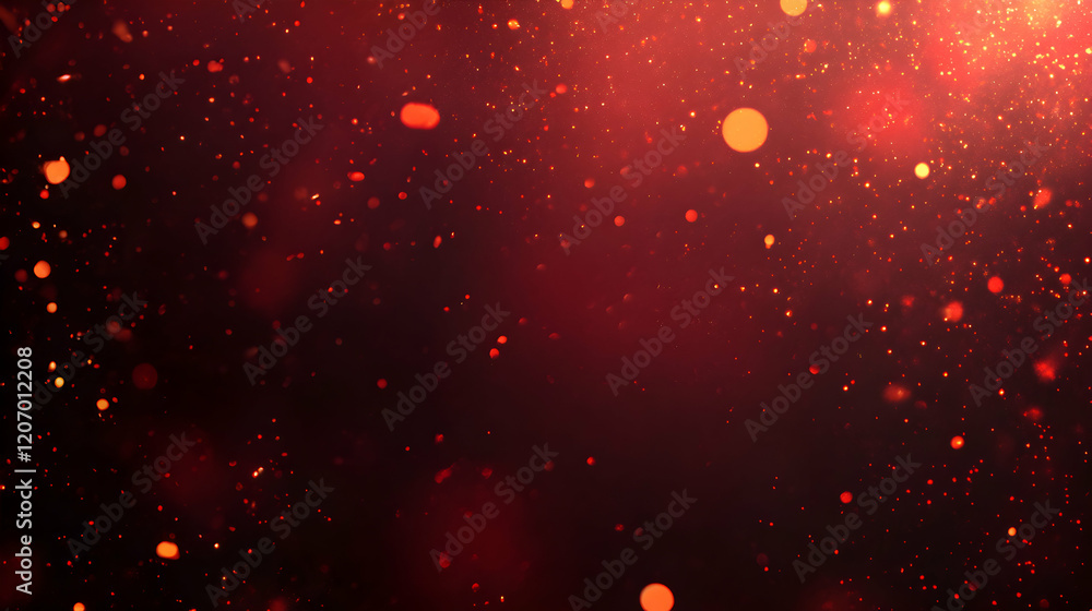 Aufkleber vibrant abstract background with warm red and orange particles creating a sense of energy and moveme