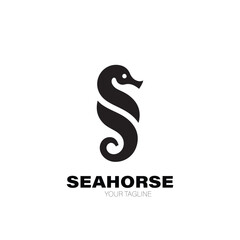 Seahorse Logo. Seahorse Logo Design. Seahorse Logo Brand. Seahorse Logo Vector Design Isolated on White Background