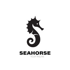 Seahorse Logo. Seahorse Logo Design. Seahorse Logo Brand. Seahorse Logo Vector Design Isolated on White Background