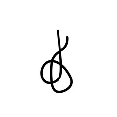 knotted rope line icon