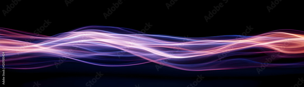 Poster a vibrant display of colorful light waves, creating a dynamic and energetic atmosphere perfect for a