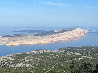 View of the Adriatic Sea and islands from the Premuzic Trail - Northern Velebit National Park,...