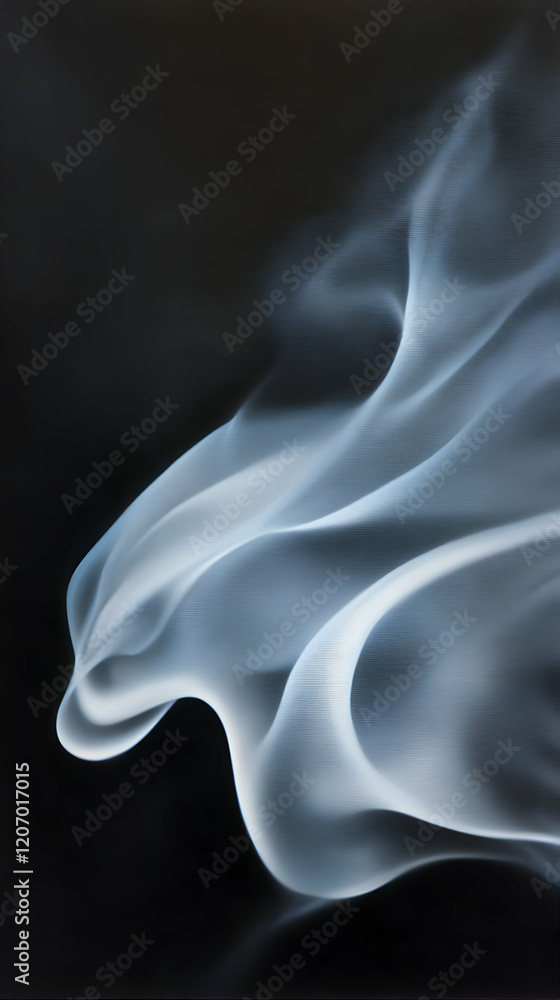 Poster a mesmerizing swirl of smoke against a dark background, creating captivating patterns and shapes rem