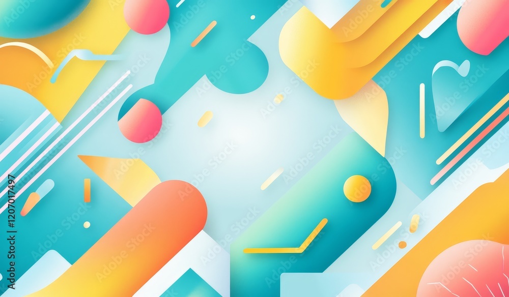 Poster abstract colorful shapes background.