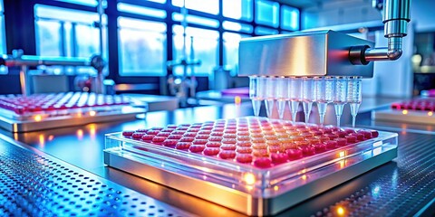 PCR Sample Processing: 96-Well Plate in Biotechnology Lab