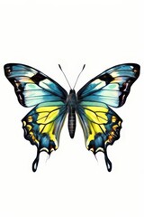 the AI Image Generator, a Vibrant Butterfly Against a Dark Background