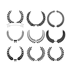 set of laurel wreaths