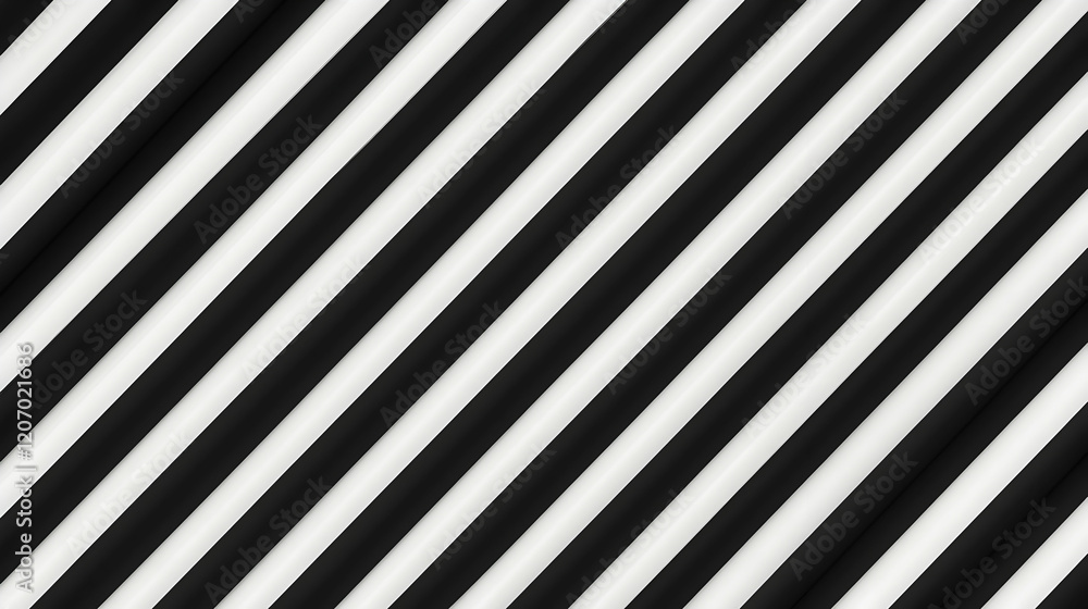 Poster a striking pattern of black and white diagonal stripes creating a captivating visual effect for desi