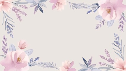 Soft floral elements framing the top and bottom, leaving space in the middle for text.

