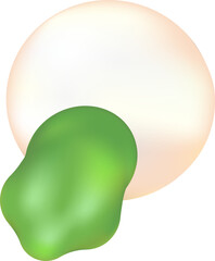 Chinese Lantern Festival sweet dumpling also Yuanxiao-Matcha