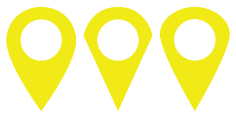 Vibrant Yellow Location Marker Icon Vector illustration