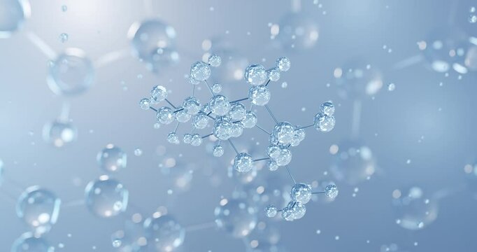 Maltose, rotating 3D model of disaccharide, seamless looped video