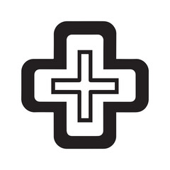 Hospital and medical health care Pharmacy Sign icon silhouette vector illustration