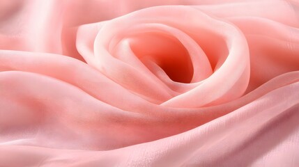 Obraz premium Delicate Pink Fabric Draped in Soft Rose Folds