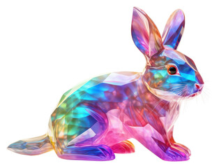 PNG  Rabbit iridescent animal mammal rodent.