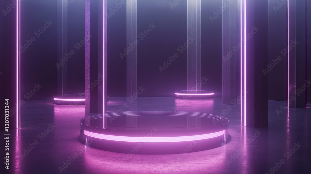 Poster abstract futuristic representation of data analytics with glowing holographic charts floating in a c