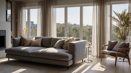 Fototapeta premium interior, room, sofa, home, furniture, living, design, chair