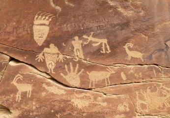 the ancient owl panel petroplyphs of the native american fremont culture in nine mile canyon, near wellington, utah