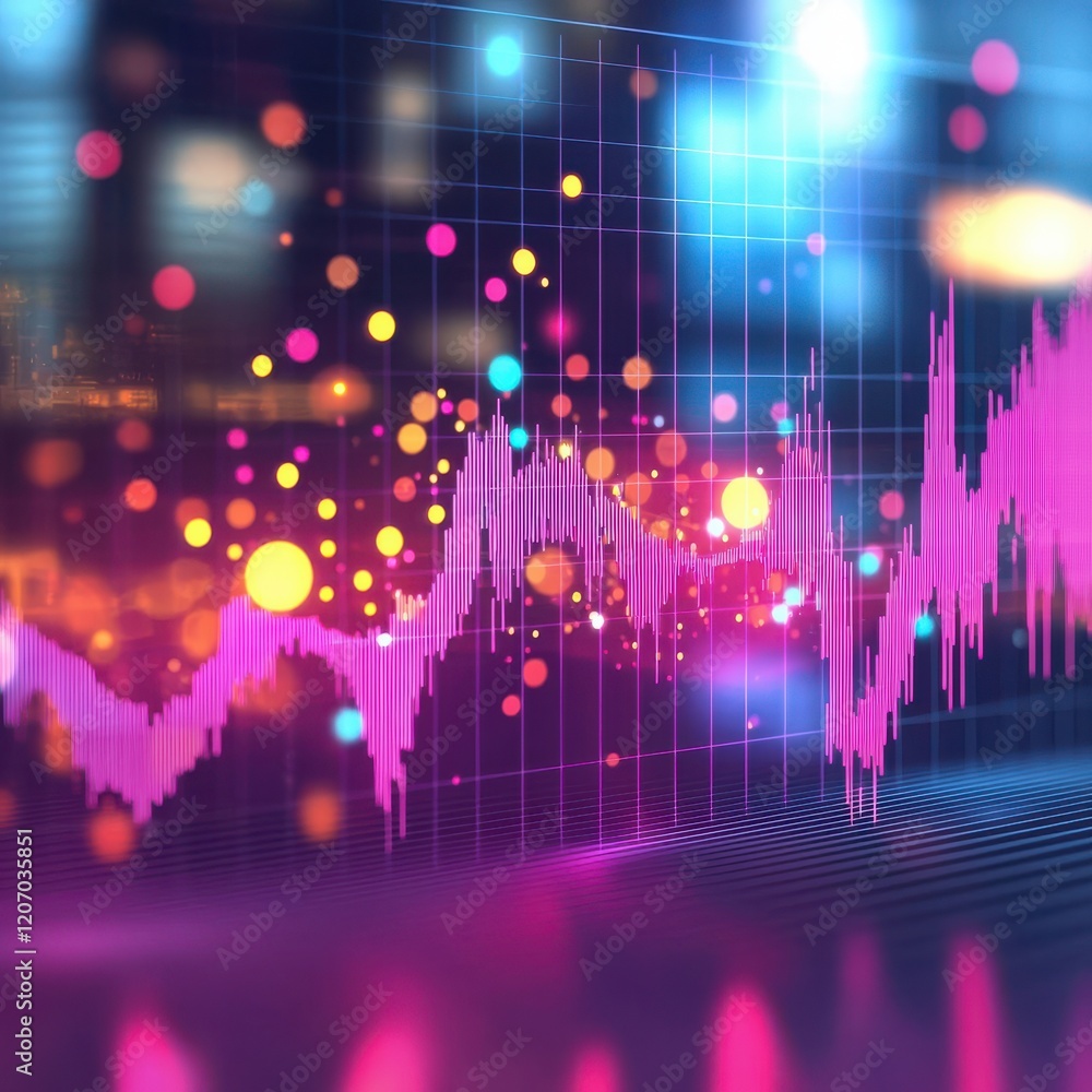 Poster dynamic trend maps glowing with live data overlays and insights