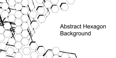Abstract Hexagon background. Icon of shapes abstract background. Vector illustration.
